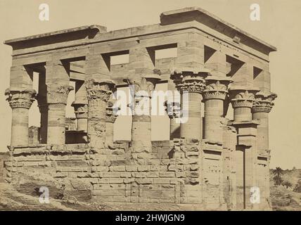 Philae: Römischer Kiosk von Augustus. Künstler: Antonio Beato, italienisch, ca. 1825–ca. 1903 Stockfoto