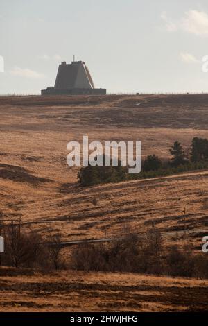 RAF Fylingdales, Solid State Phased Array Radar eine Royal Air Force Station auf dem Slod Hill in den North York Moors, England Stockfoto