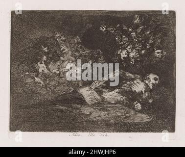 Nada. [Ello dirá] (nichts. Das Ereignis wird erzählen), Platte 69 von Los desastres de la guerra (die Katastrophen des Krieges). Künstler: Francisco Goya, Spanisch, 1746–1828 Stockfoto