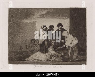 Gracias á la almorta (Dank an den Hirsch), Tafel 51 aus Los desastres de la guerra (die Katastrophen des Krieges). Künstler: Francisco Goya, Spanisch, 1746–1828 Stockfoto