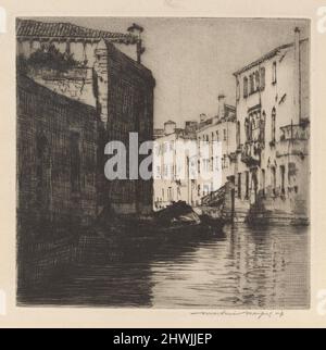 A Back Canal, Venedig (Paläste). Künstler: Mortimer Menpes, Britisch, 1855–1938 Stockfoto