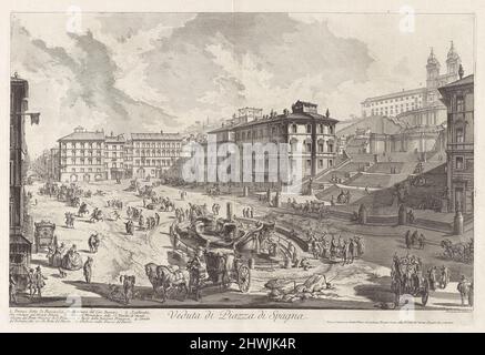 Veduta di Piazza di Spagna (Blick auf die Piazza di Spagna), von Vedute di Roma (Blick auf Rom). Künstler: Giovanni Battista Piranesi, Italienisch, 1720–1778 Stockfoto