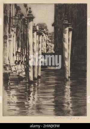 Ein enger Kanal, Venedig. Künstler: Mortimer Menpes, Britisch, 1855–1938 Stockfoto