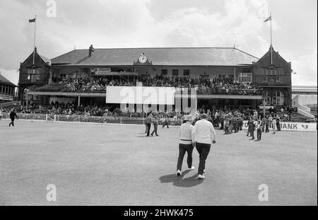 Das letzte erstklassige Spiel in Bramall Lane, Sheffield, das County Championship-Spiel zwischen dem Heimteam Yorkshire und Lancashire. 7.. August 1973. Stockfoto