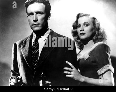 LAWRENCE TIERNEY, ANNE JEFFREYS, DILLINGER, 1945 Stockfoto