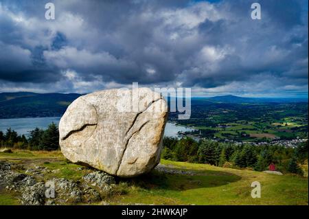 Cloughmore Stone, Rostrevor, Carlingford Lough, County Down, Nordirland Stockfoto