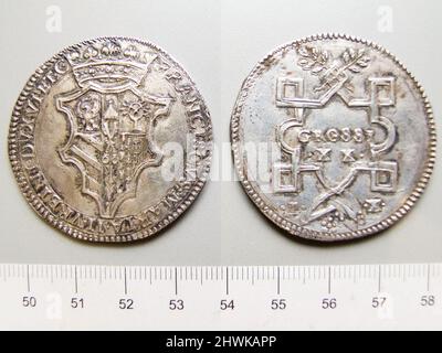 10 Lire aus Rouen mit Francesco Maria II della Rouen. Betrifft: Francesco Maria II della Rouen Münzstätte: Venedig Stockfoto