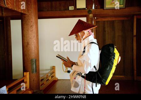 JAPAN.Pilgerfahrt auf dem Weg zu den 88 Tempeln in Shikoku Stockfoto