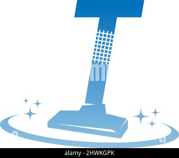 Reinigung Service Logo Abbildung mit Buchstabe T Symbol Vorlage Vektor Stock Vektor