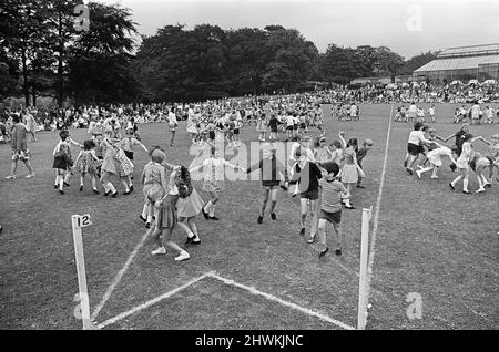 Kinder Country-Tanz in Teesside. 1973 Stockfoto