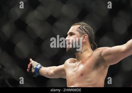 Las Vegas, Nevada, USA. 05. März 2022. Jorge Masvidal in der T-Mobile Arena für UFC 272: Covington vs Masvidal am 5. März 2022 in Las Vegas, NV, USA. (Bild: © Louis Grasse/PX Imagens via ZUMA Press Wire) Bild: ZUMA Press, Inc./Alamy Live News Stockfoto