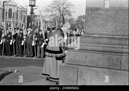 Gedenksonntag, Middlesbrough. 11.. November 1973. Stockfoto