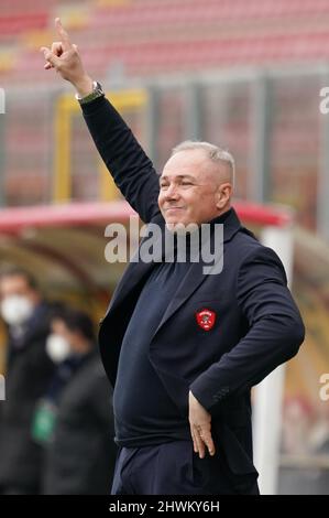 Perugia, Italien. 06. Mär, 2022. massimiliano alvini (Trainer perugia calcio) während AC Perugia gegen US Lecce, Italienisches Fußballspiel der Serie B in Perugia, Italien, 06 2022. März Quelle: Independent Photo Agency/Alamy Live News Stockfoto