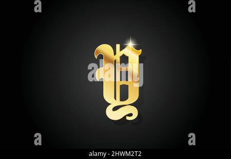 Y Vintage Gold Alphabet Buchstaben Logo Symbol Design. Kreative goldene Vorlage für Unternehmen Stock Vektor