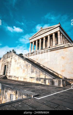 Walhalla Memorial Temple in Donaustauf in Bayern, Deutschland. Stockfoto