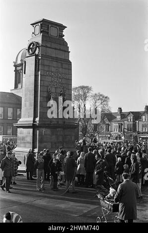 Gedenksonntag, Middlesbrough. 11.. November 1973. Stockfoto