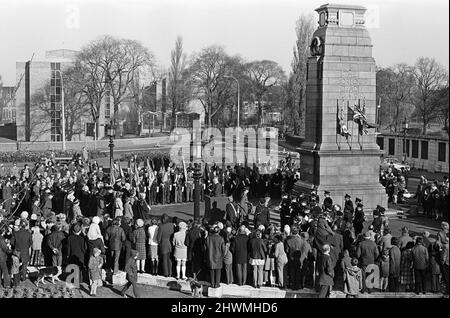 Gedenksonntag, Middlesbrough. 11.. November 1973. Stockfoto