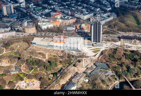 Hamburg, Deutschland. 05. März 2022. Die Luftaufnahme zeigt das Congress Center Hamburg (CCH) Quelle: Daniel Reinhardt/dpa/Alamy Live News Stockfoto