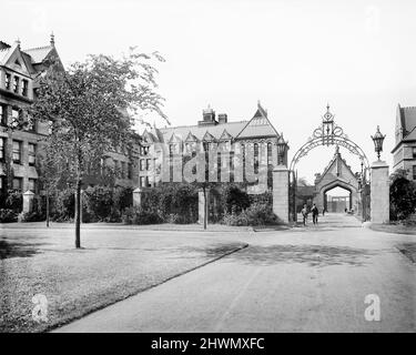 Hull Court, University of Chicago, Hyde Park, Chicago, Illinois, USA, Hans Behm, Detroit Publishing Company, Anfang des 20. Jahrhunderts Stockfoto