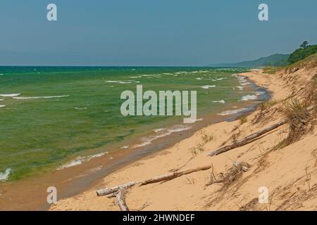 Sommerszene auf den Großen Seen am Lake Michigan in der Nähe von Montague, Michigan Stockfoto