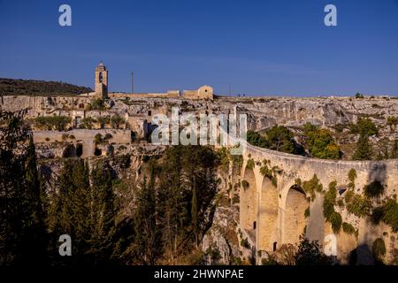 Historisches Stadtzentrum von Gravina in Apulien - ein schönes Dorf in Apulien Italien Stockfoto