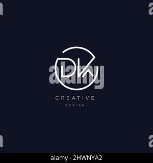 DK Logo Buchstabe modernes Design Stock Vektor