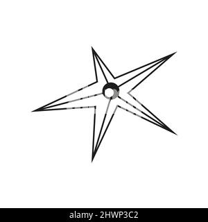 Magie und Alchemie Stern. Modischer Line-Art-Stil. Stock Vektor