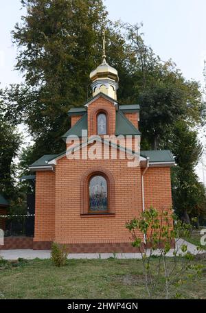 Tserkva Pokrovy Presvyatoyi Bohorodyzi Ptsu Orthodoxe Kirche in Zaschkiw, Tscherkassy Oblast, Ukraine. Stockfoto