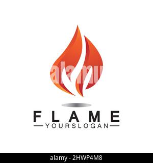 Feuer Flamme Logo Design vector Template Stock Vektor