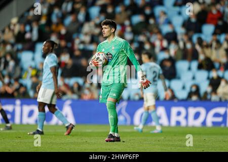 Vigo, Spanien. 6. März 2022. Matias Dituro (Celta) Fußball: Spanisches Spiel „La Liga Santander“ zwischen RC Celta de Vigo 4-3 RCD Mallorca im Estadio Abanca Balaidos in Vigo, Spanien. Quelle: Mutsu Kawamori/AFLO/Alamy Live News Stockfoto