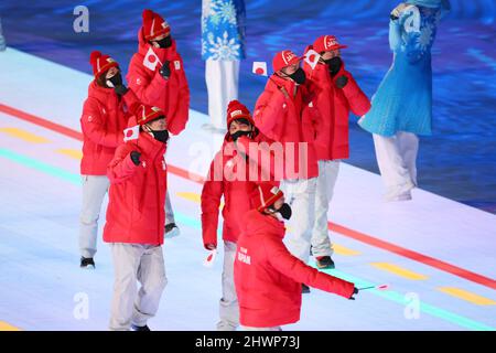Japan Delegation (JPN), 4. MÄRZ 2022 : Eröffnungszeremonie der Paralympischen Winterspiele 2022 in Peking im Nationalstadion in Peking, China. Quelle: Naoki Morita/AFLO SPORT/Alamy Live News Stockfoto