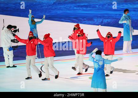 Japan Delegation (JPN), 4. MÄRZ 2022 : Eröffnungszeremonie der Paralympischen Winterspiele 2022 in Peking im Nationalstadion in Peking, China. Quelle: Naoki Morita/AFLO SPORT/Alamy Live News Stockfoto