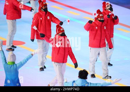 Japan Delegation (JPN), 4. MÄRZ 2022 : Eröffnungszeremonie der Paralympischen Winterspiele 2022 in Peking im Nationalstadion in Peking, China. Quelle: Naoki Morita/AFLO SPORT/Alamy Live News Stockfoto