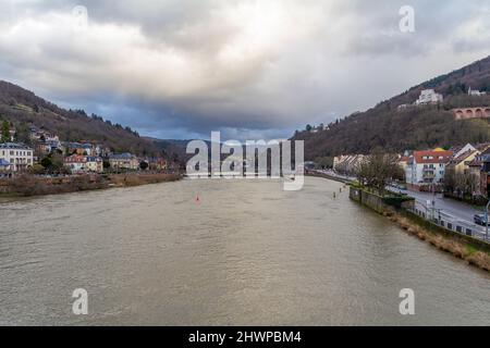 Eindrücke von Heidelberg in Deutschland im Winter Stockfoto