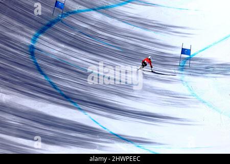 Peking, China. 5. März 2022. Das Ambiente schoss alpines Skifahren: Männer-Abfahrt während der Paralympischen Winterspiele 2022 in Peking im Nationalen Alpinen Ski-Zentrum in Peking, China. Quelle: Naoki Nishimura/AFLO SPORT/Alamy Live News Stockfoto