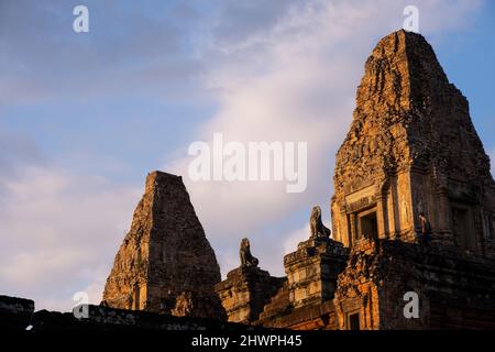 Pre Rup Temple, ein alter Hindu-Tempel im Angkor Archaeological Park, Krong Siem Reap, Kambodscha Stockfoto