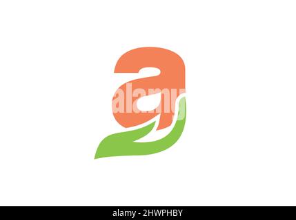 Ein Buchstabenlogo mit Handkonzept. Ein Logo-Design auf der Hand Konzept Vektor Stock Vektor