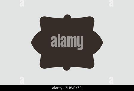 Hochzeitsrahmen. Mailbox Monogram Basic Shape, Monogram Frame leerer Frame Label Vektorvorlage. Stock Vektor