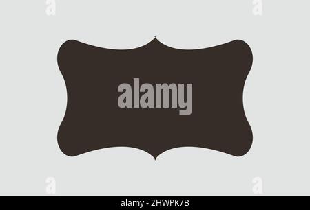 Hochzeitsrahmen. Mailbox Monogram Basic Shape, Monogram Frame leerer Frame Label Vektorvorlage. Stock Vektor