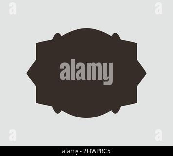 Hochzeitsrahmen. Mailbox Monogram Basic Shape, Monogram Frame leerer Frame Label Vektorvorlage. Stock Vektor