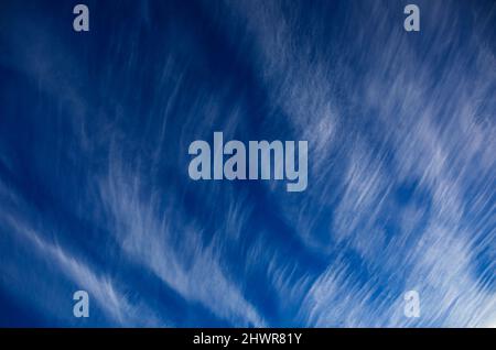 Cirruswolken gegen blauen Himmel Stockfoto