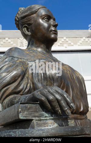 Nahaufnahme der Statue von Leona Vicario, der Frau von Andres Quintana Roo, Unabhängigkeit von Mexiko Stockfoto