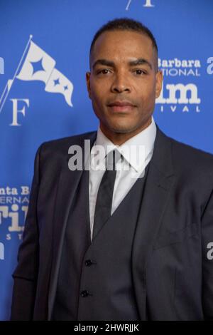 Ankunft mit rotem Teppich, Reinaldo Marcus Green. Das Santa Barbara International Film Festival 37., das will Smith und Aunjanue Ellis am 6. März 2022 mit dem „Outstanding Performers of the Year Award“ im Arlington Theatre in Santa Barbara, Kalifornien, ehrt. (Foto von Rod Rolle/Sipa USA) Stockfoto