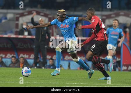 Neapel, Italien. 06. März 2022. Osimhen (Napoli) während SSC Napoli gegen AC Mailand, italienische Fußballserie A Spiel in Neapel, Italien, März 06 2022 Quelle: Independent Photo Agency/Alamy Live News Stockfoto