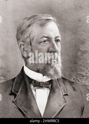 James Gillespie Blaine, 1839 - 1893. Amerikanischer Politiker und Senator. Er diente zweimal als Staatssekretär. Nach einem Porträt aus dem 19.. Jahrhundert. Stockfoto