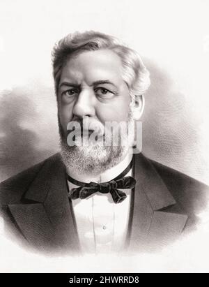 James Gillespie Blaine, 1839 - 1893. Amerikanischer Politiker und Senator. Er diente zweimal als Staatssekretär. Nach einem Porträt aus dem 19.. Jahrhundert. Stockfoto