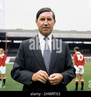 Aktenfoto vom 01-07-1972 von Frank O'Farrell. Frank O'Farrell, ehemaliger Manager von Leicester und Manchester United, ist im Alter von 94 Jahren verstorben. Ausgabedatum: Montag, 7. März 2022. Stockfoto