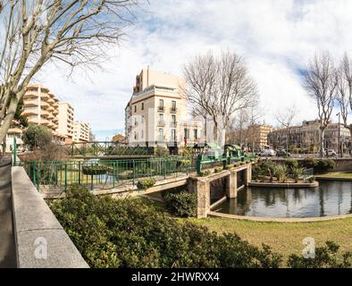 Les Rives de la Bassa à Perpignan Stockfoto