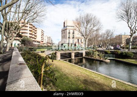 Les Rives de la Bassa à Perpignan Stockfoto