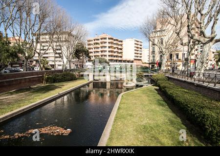 Les Rives de la Bassa à Perpignan Stockfoto